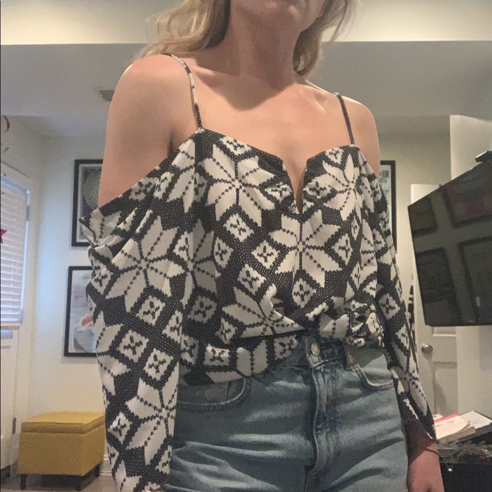 Nicole Miller patterned blouse